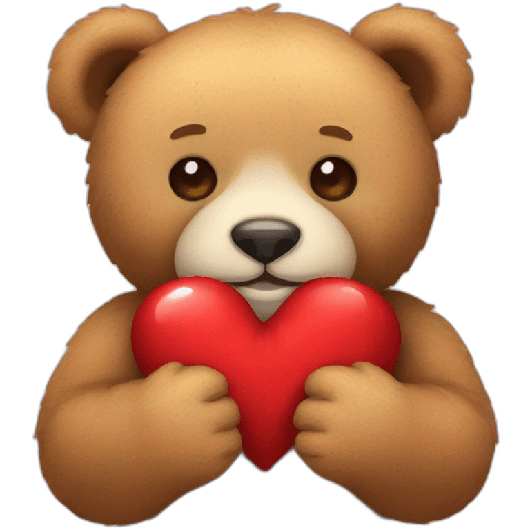 teddy bear with heart emoji