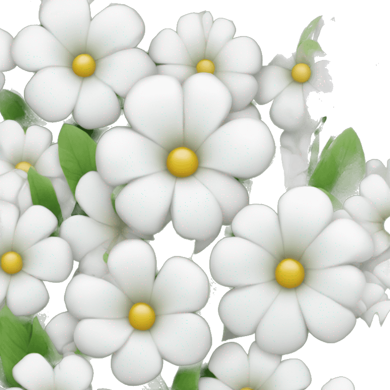 a bouquet of white flowers  emoji