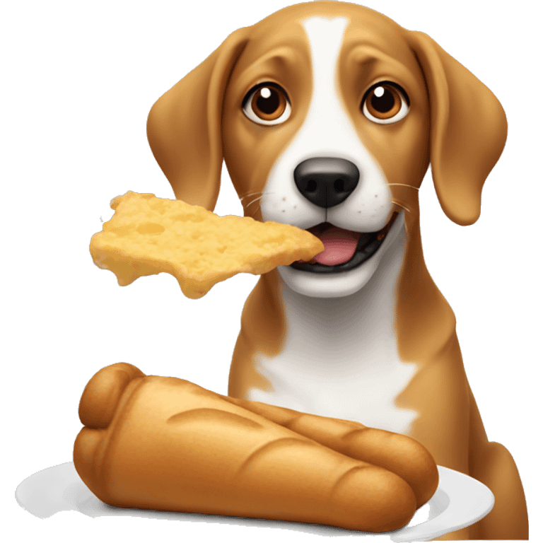 Dog eating  emoji