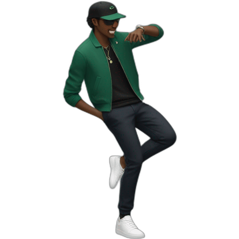 Guy using black lacoste in baile funk emoji