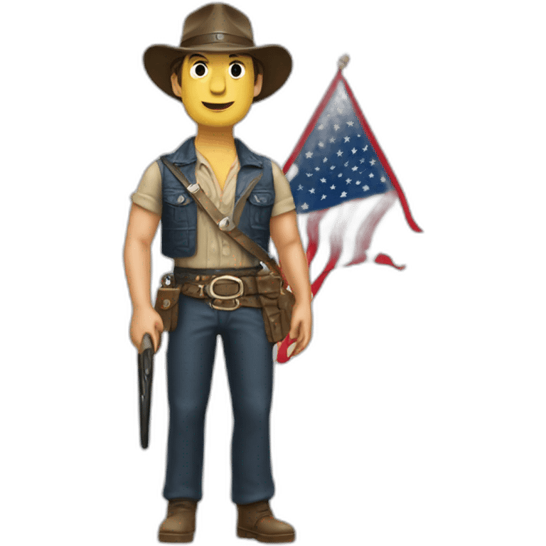 crocodile dundee with flag emoji