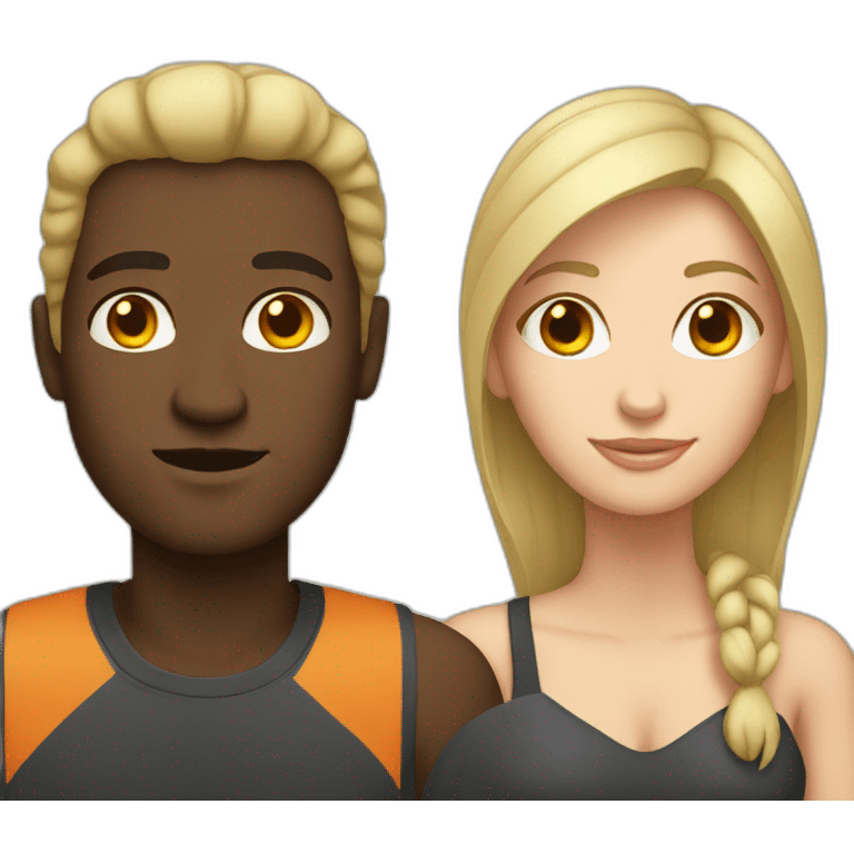 black man white woman emoji