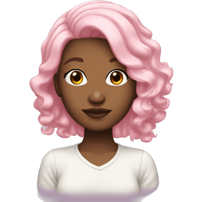 pastel pink hair emoji