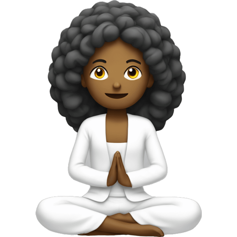 Meditation white emoji