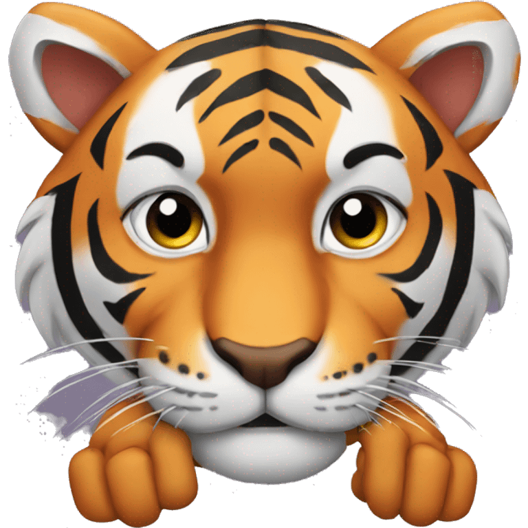 Tiger showing claws emoji