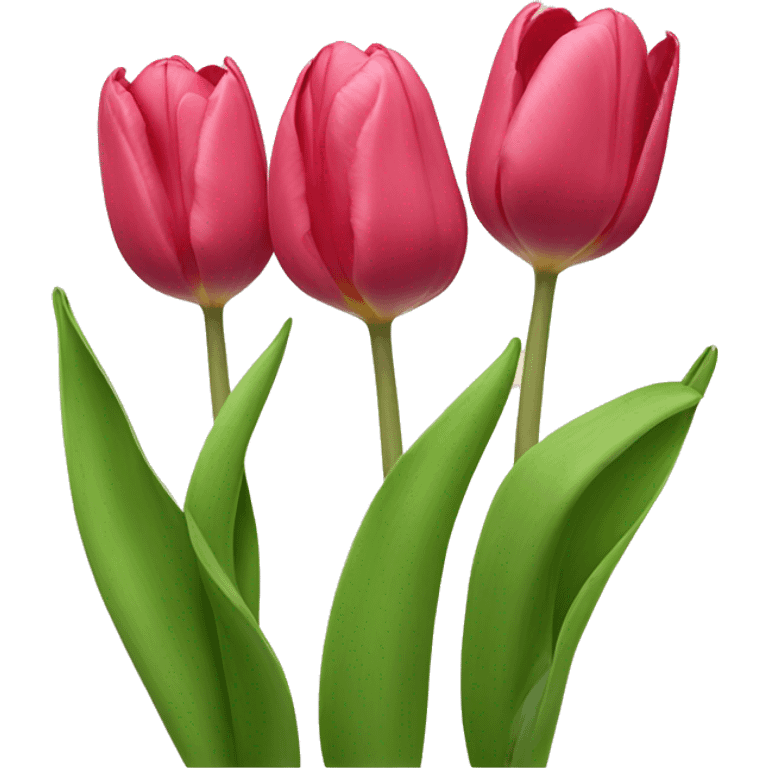 Tulips with love emoji