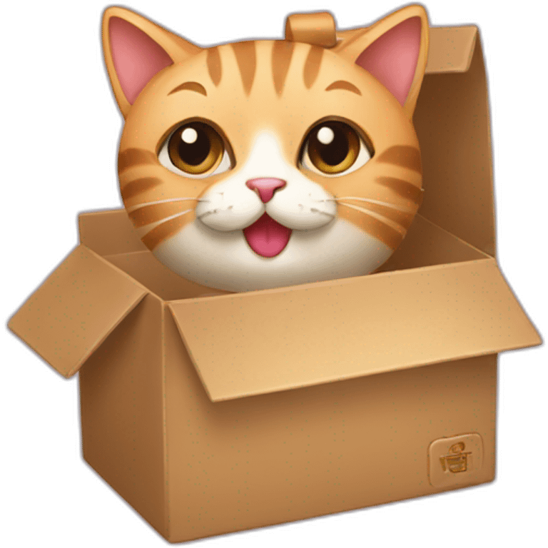 cat gift box emoji