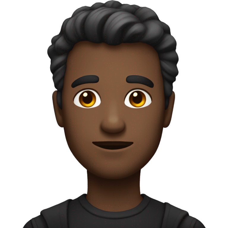 homme de couleur noir chauve emoji