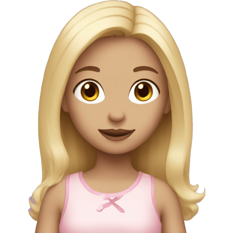 girl  with blond hair and bunny emoji