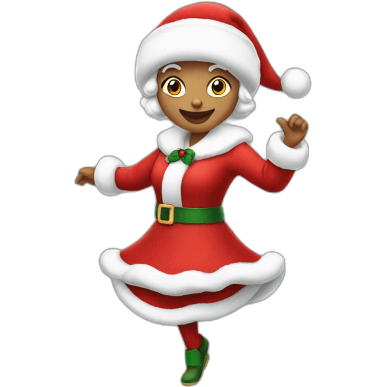 mrs santa claus dancing emoji