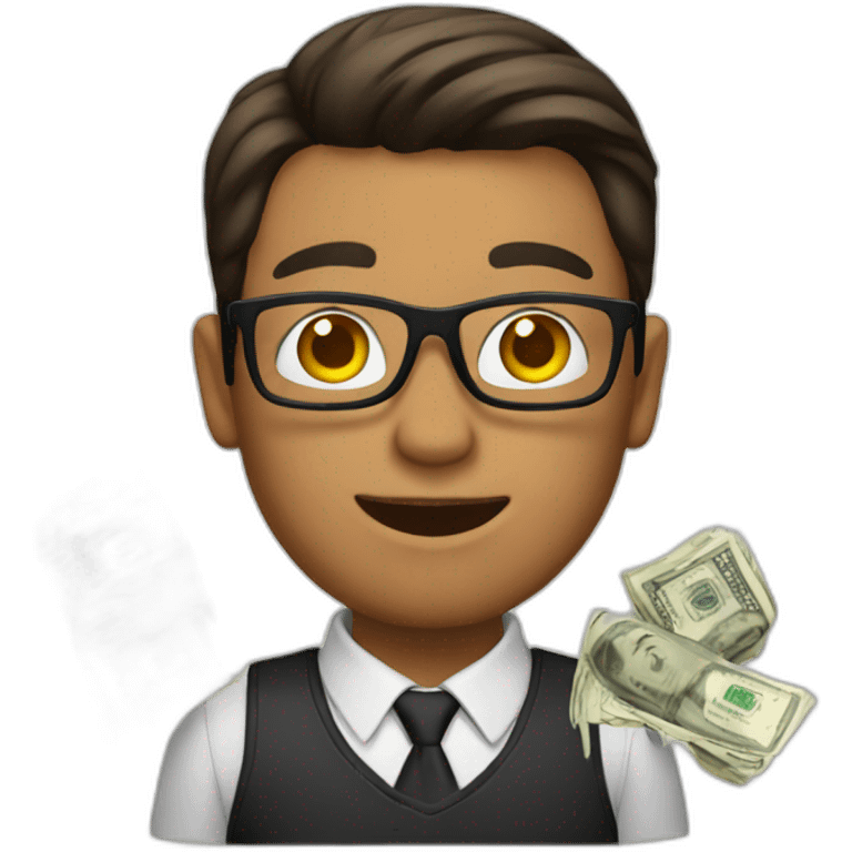 nerd with  money emoji