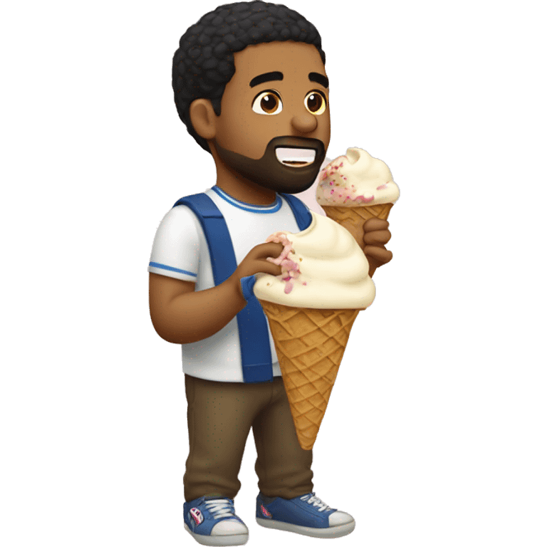 Drake eating ice cream emoji