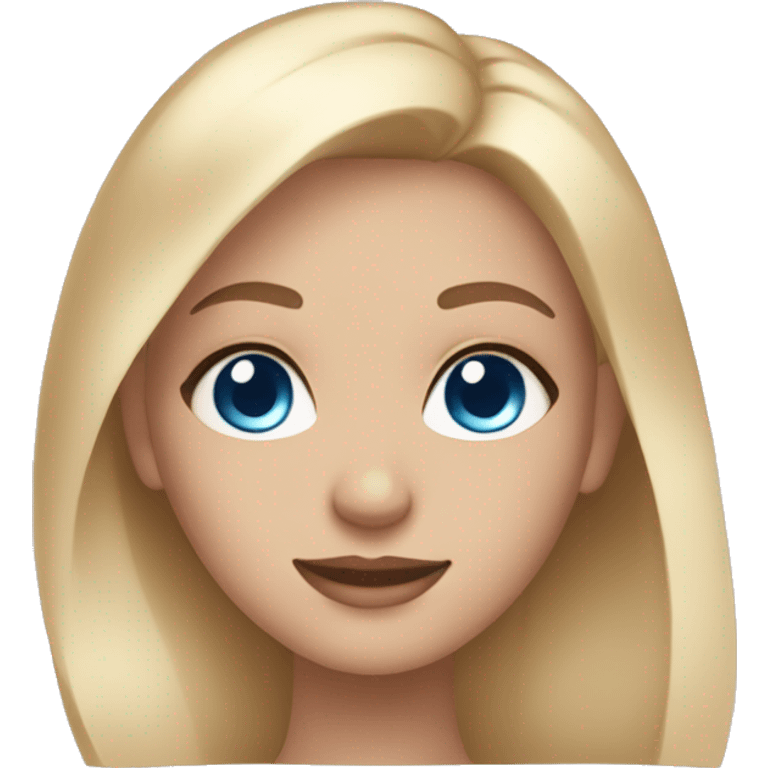 skin care girl with blonde hair and blue eyes emoji