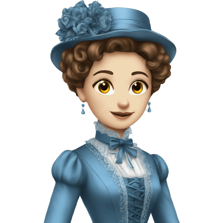 Victorian dress elegant blue  emoji