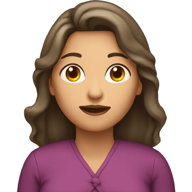 Mujer crespa un lado rapado emoji