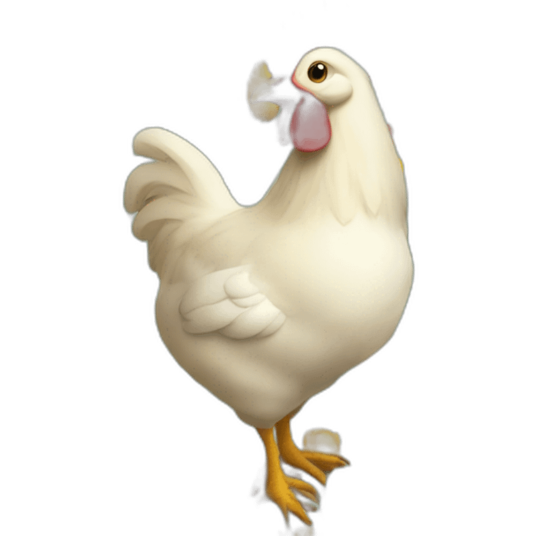 Un poulet et une tulipe emoji