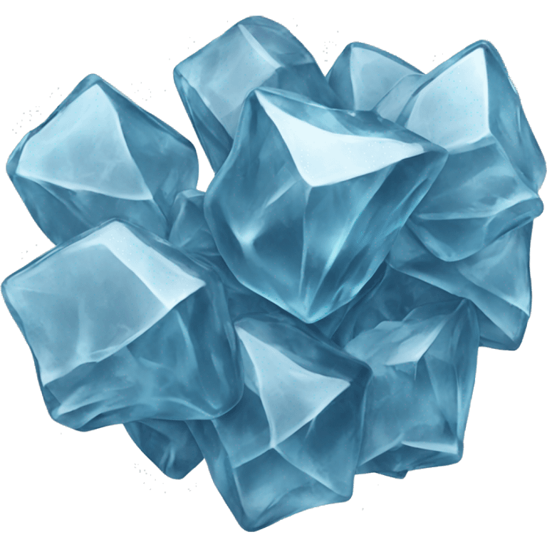 ice shatter pieces cluster emoji