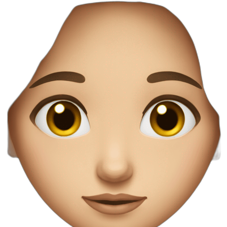 Brown hair eyes girl emoji