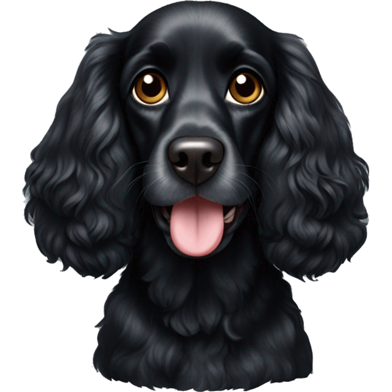 black cockerspaniel dog emoji