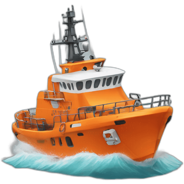 orange rescue ship emoji