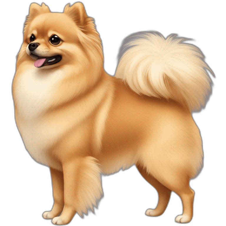 pomeranian with x-alopecia full-height emoji