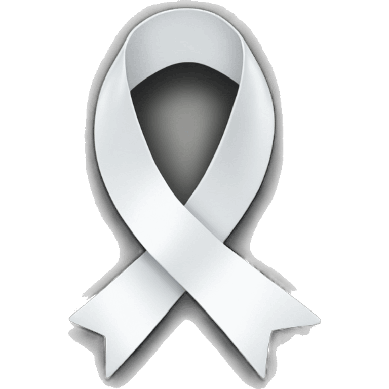 white ribbon  emoji