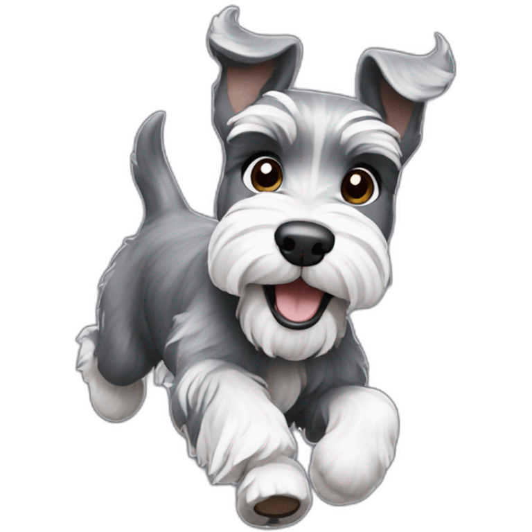 Schnauzer running emoji