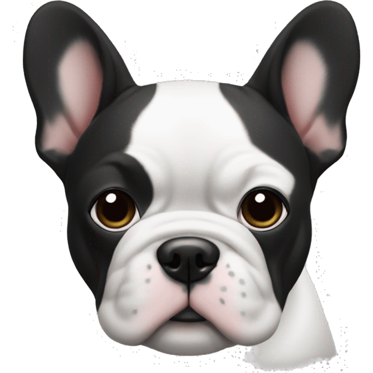 french buldog black and white emoji