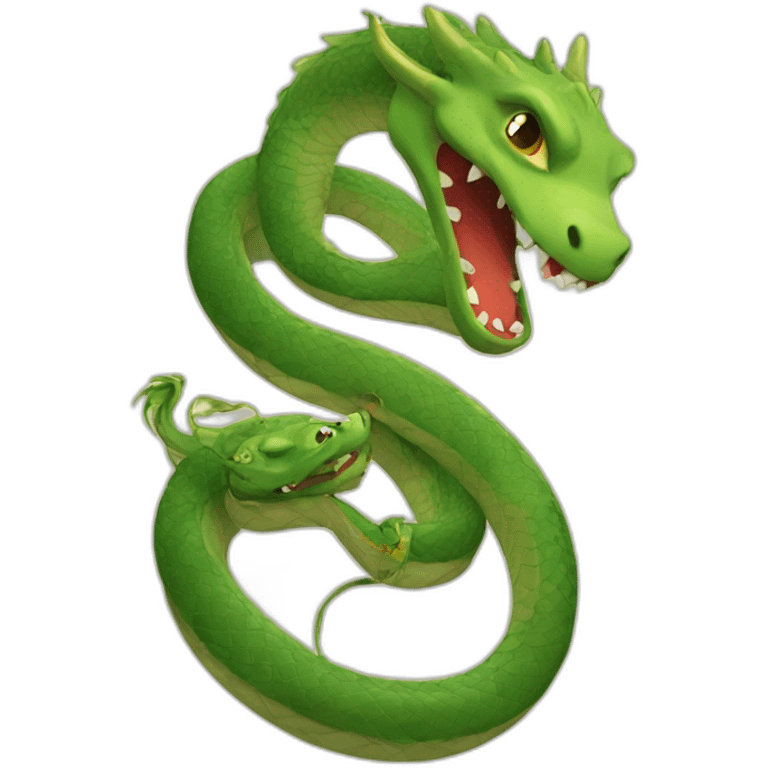 Dragon and snake love emoji