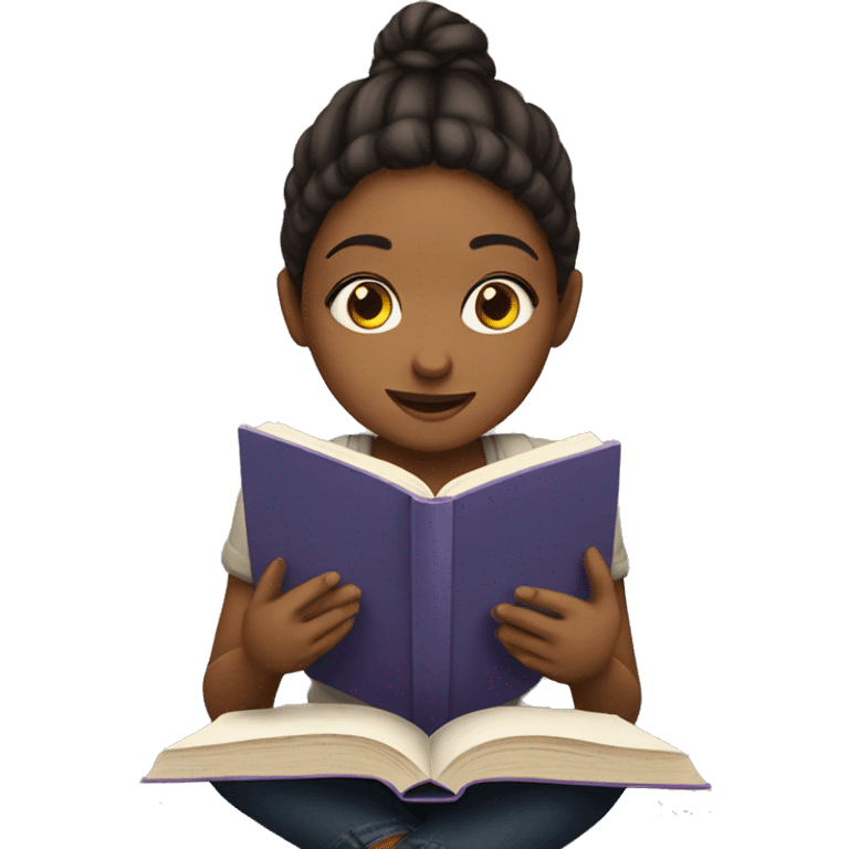 girl reading a book emoji