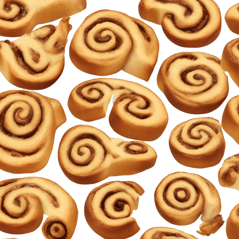 Cinnamon roll on white background emoji