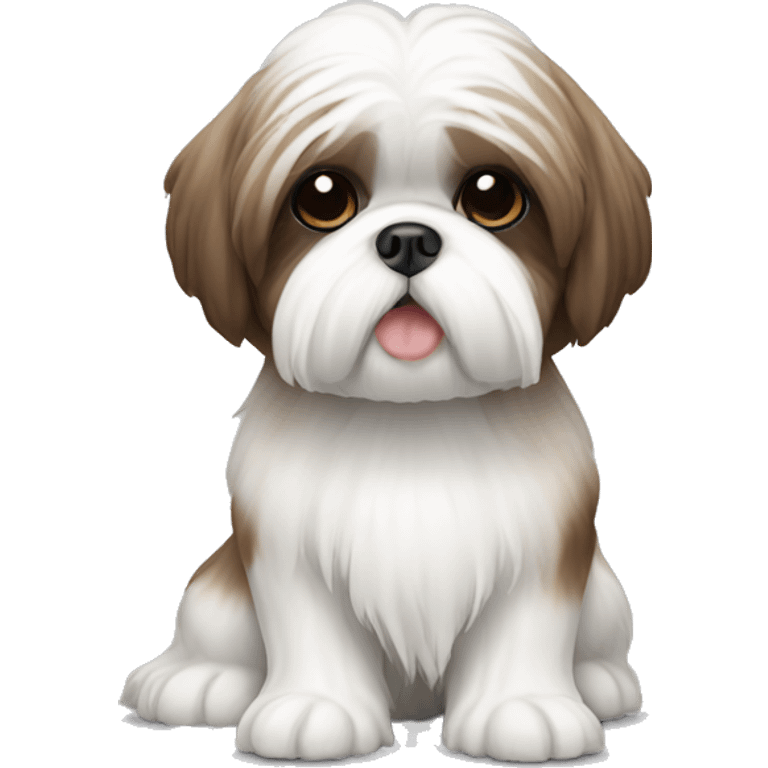 White and brown Shih Tzu emoji