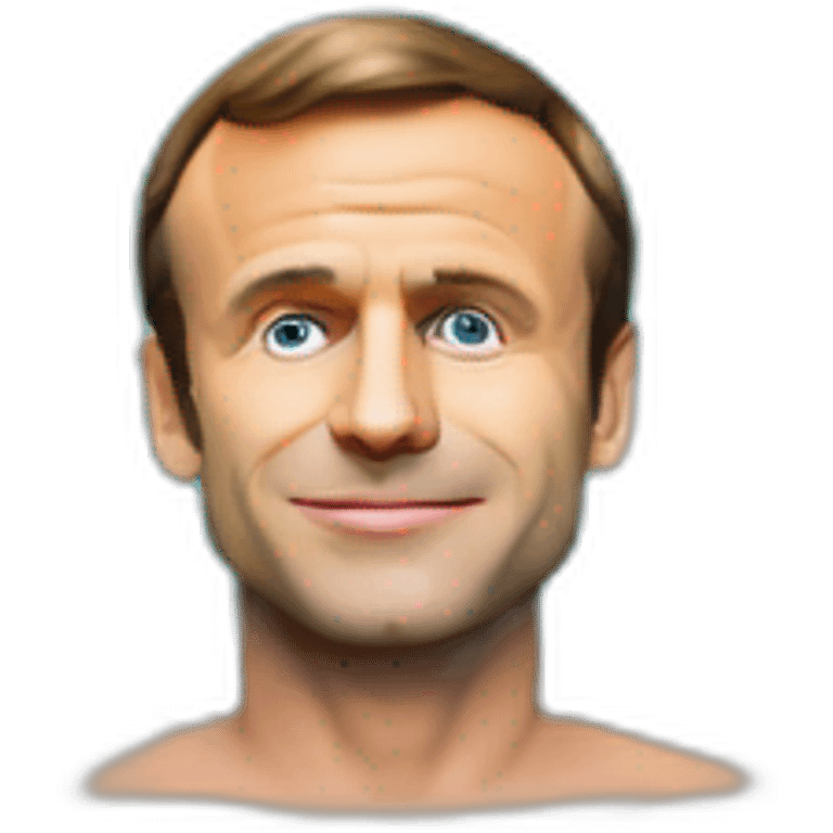 Emmanuel Macron at the pool emoji