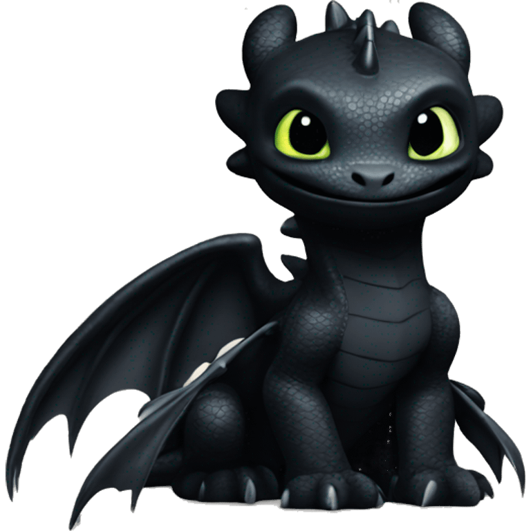 Toothless the Night Fury dragon emoji