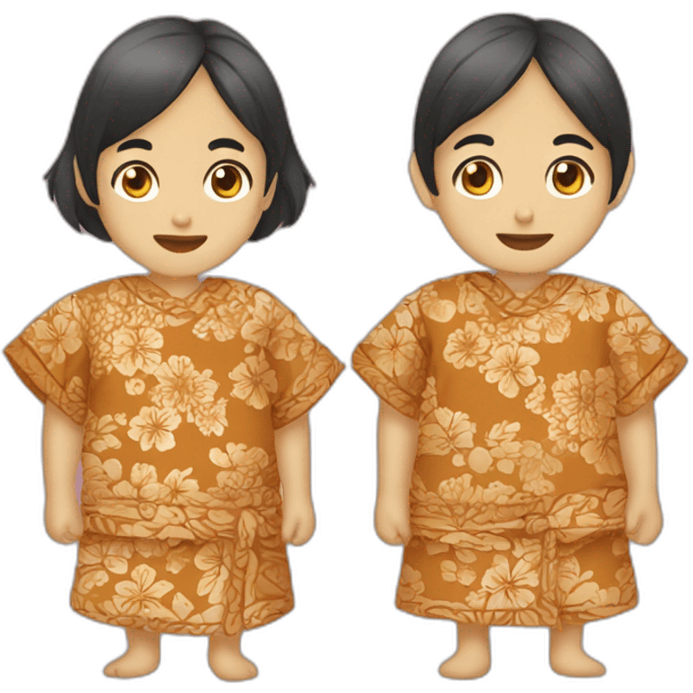 Buaya pakai baju batik emoji