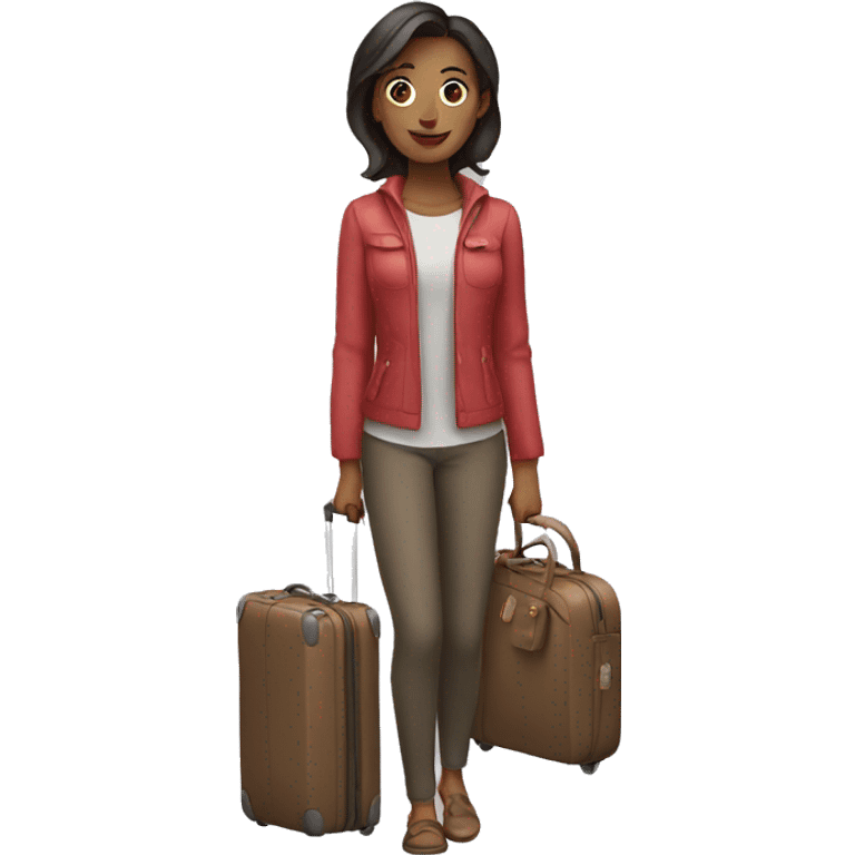 woman with luggage emoji