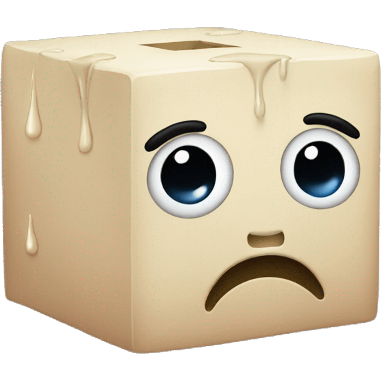 crying sad cube emoji