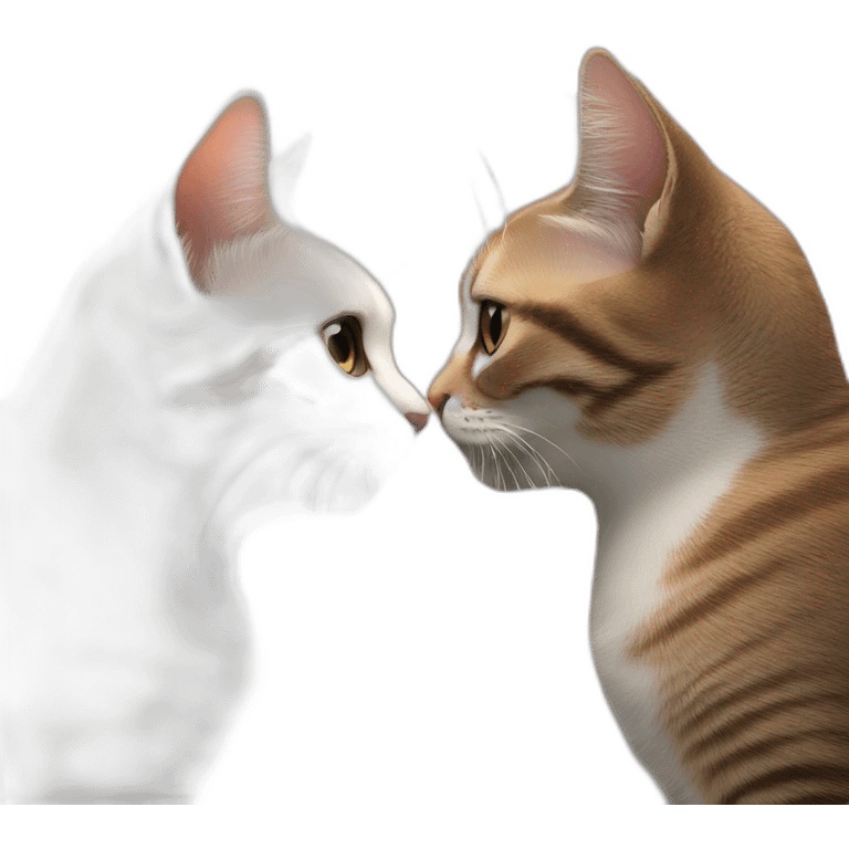 2 cat who kiss emoji