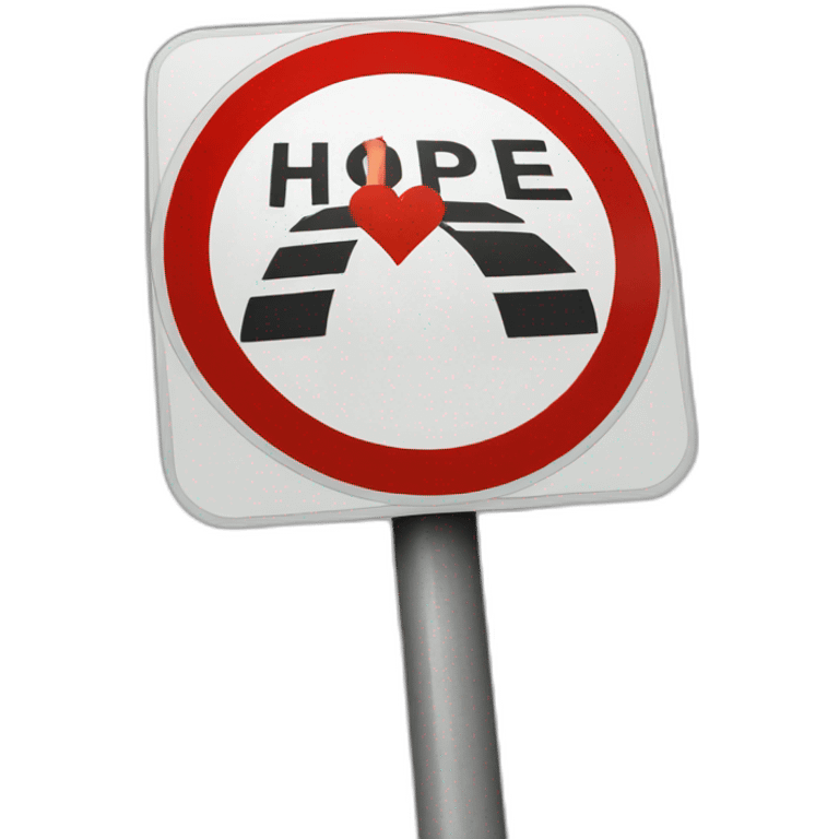 hope-traffic-sign emoji