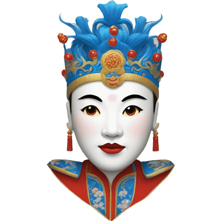  Peking Opera Head, Blue Crown emoji