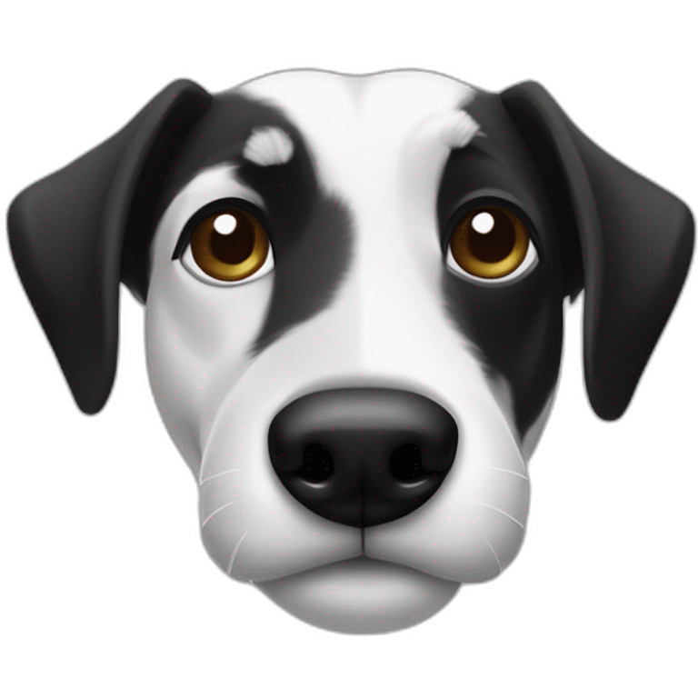 Jack Russell noir et blanc avec une tache noir sur l’œil emoji