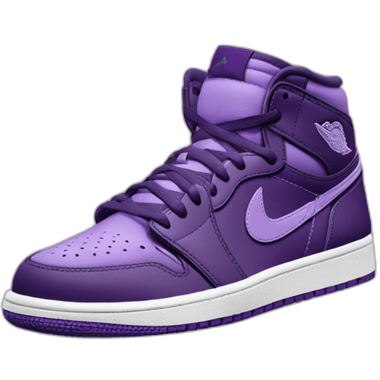 air jordan 1 dark purple and light purple icon emoji