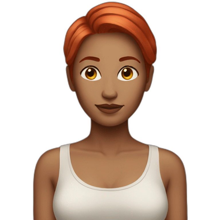 beautiful woman with red hair emoji