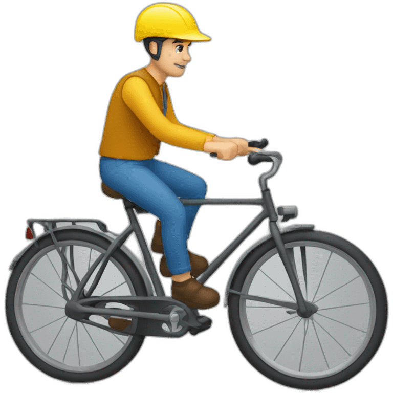 Un homme qui est sur un vélo tout terrain emoji