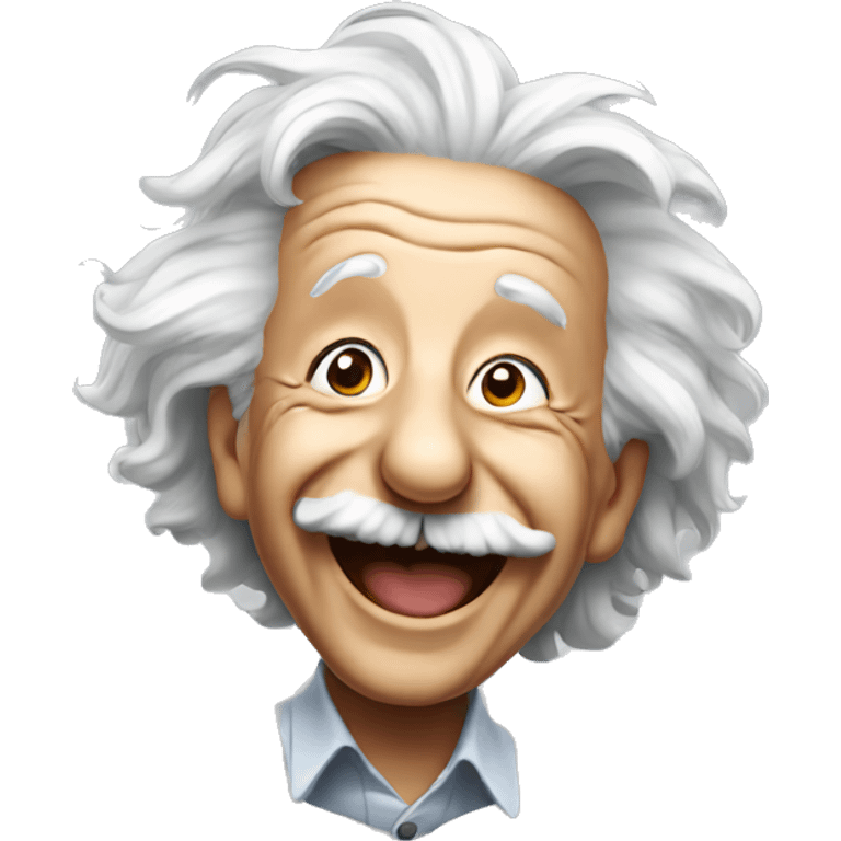 Einstein laughing emoji