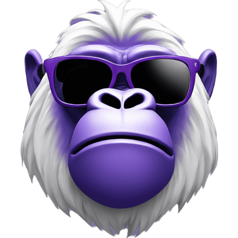 purple gorilla crown sunglasses emoji