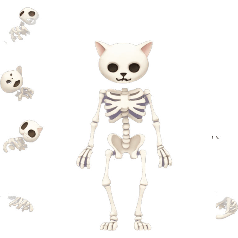 skeleton cat emoji