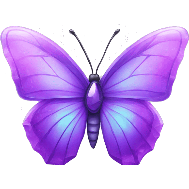 Purple-Shiny-Gem-Crystal-Glossy-Butterfly emoji