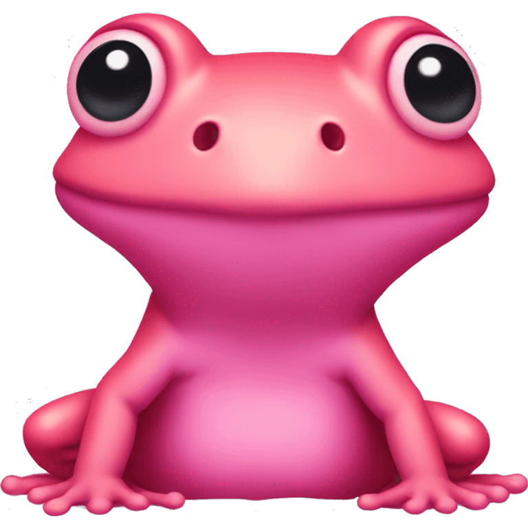 A pink frog emoji