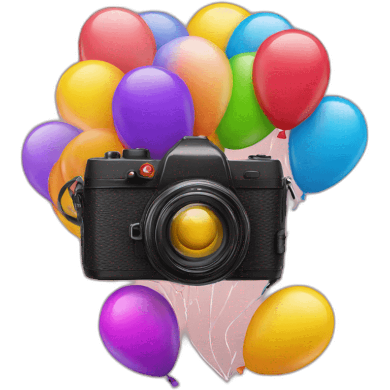 colorful balloons camera emoji